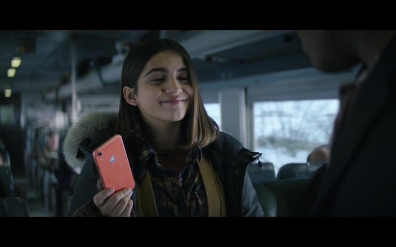 Apple iPhone Orange Mobile Phone in Let It Snow (2019)