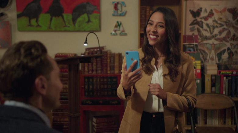 Apple iPhone XR Blue Mobile Phone in Silicon Valley Season 6 Episode 4
