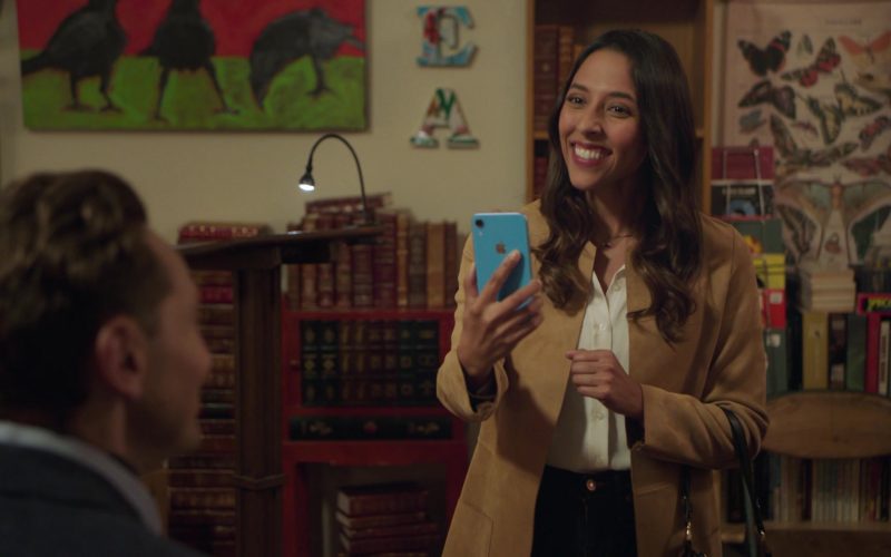 Apple iPhone XR Blue Mobile Phone in Silicon Valley Season 6 Episode 4