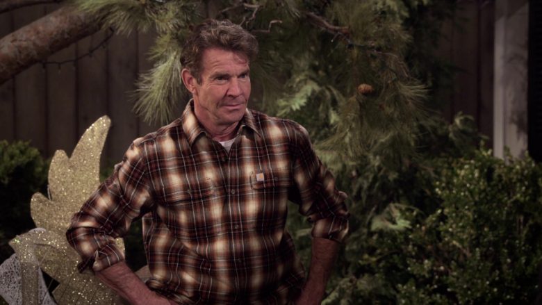 Carhartt Plaid Shirt Worn by Dennis Quaid as Don Quinn in Merry Happy Whatever Season 1 Episode 1 (5)