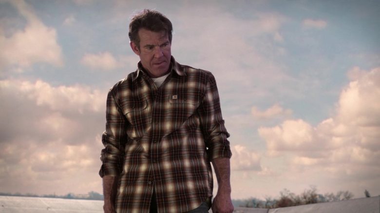 Carhartt Plaid Shirt Worn by Dennis Quaid as Don Quinn in Merry Happy Whatever Season 1 Episode 1 (6)