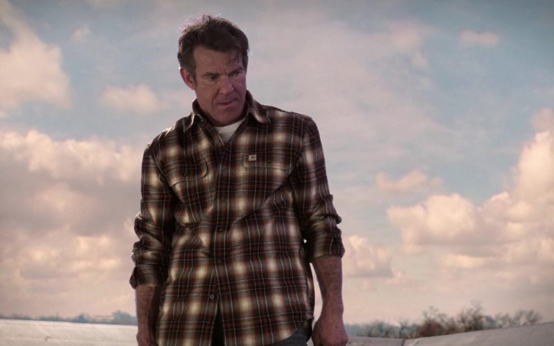 Carhartt Plaid Shirt Worn by Dennis Quaid as Don Quinn in Merry Happy Whatever Season 1 Episode 1 (6)