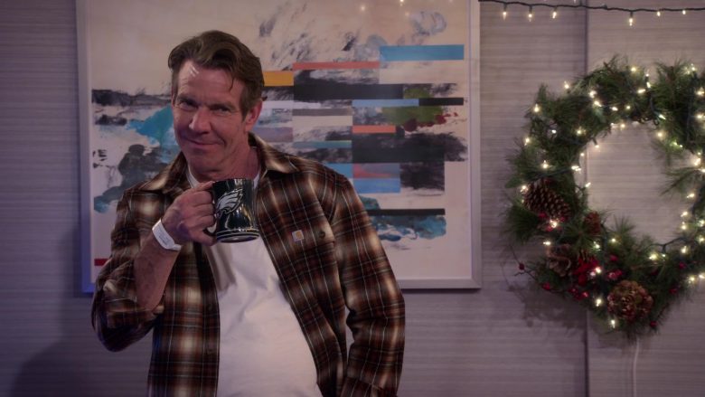 Carhartt Plaid Shirt Worn by Dennis Quaid as Don Quinn in Merry Happy Whatever Season 1 Episode 1 (7)