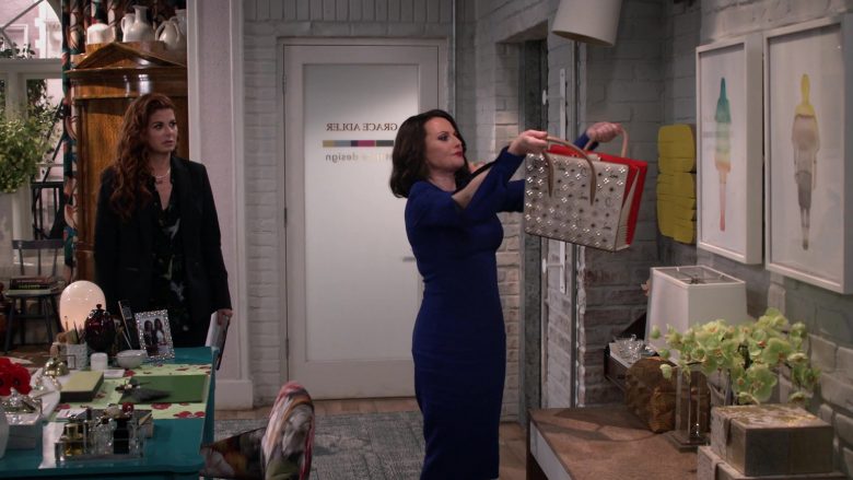 Christian Louboutin Pink Handbag Used by Megan Mullally in Will & Grace Season 11 Episode 3 (9)