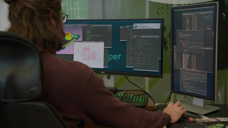 Dell Widescreen Monitors Used by Martin Starr as Bertram Gilfoyle in Silicon Valley Season 6 Episode 4 (1)