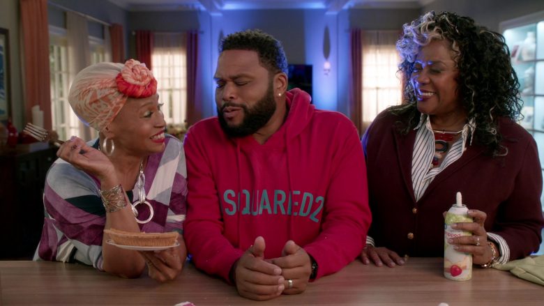 Dsquared2 Red Hoodie Worn by Anthony Anderson in Black-ish Season 6 Episode 8 (2)