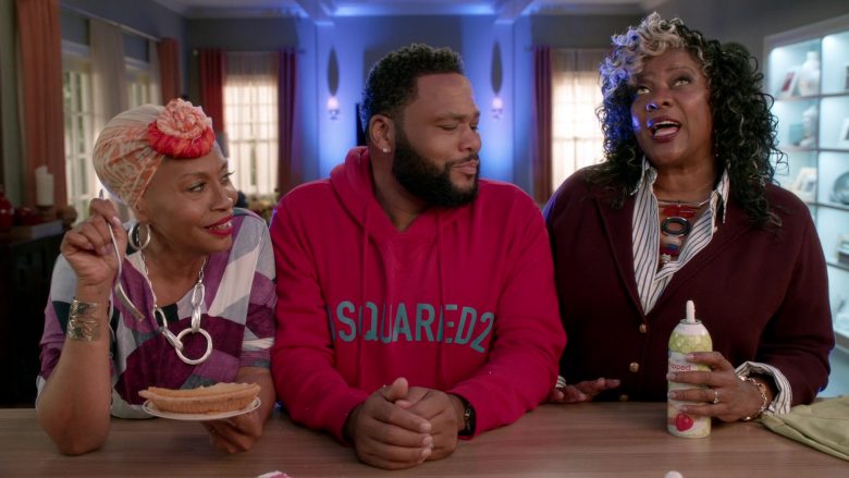 Dsquared2 Red Hoodie Worn by Anthony Anderson in Black-ish Season 6 Episode 8 (3)