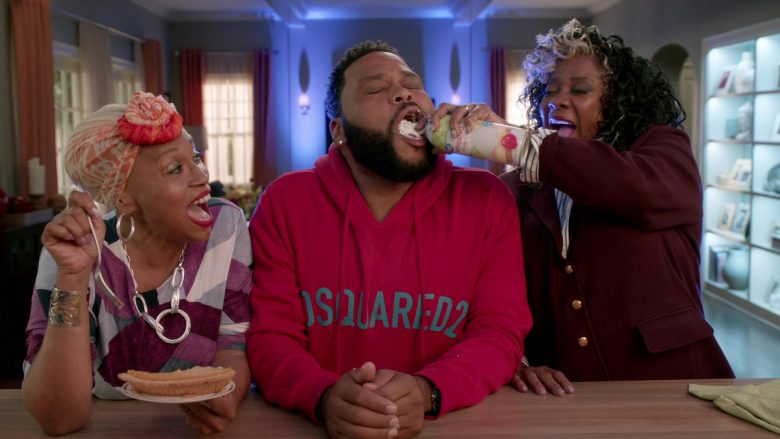 Dsquared2 Red Hoodie Worn by Anthony Anderson in Black-ish Season 6 Episode 8 (4)