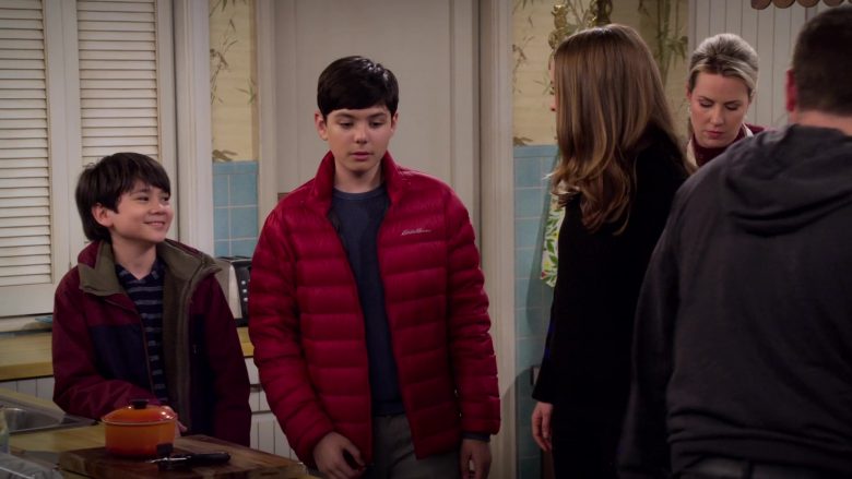 Eddie Bauer Red Jacket Worn by Mason Davis as Sean Quinn Jr. in Merry Happy Whatever Season 1 Episode 1