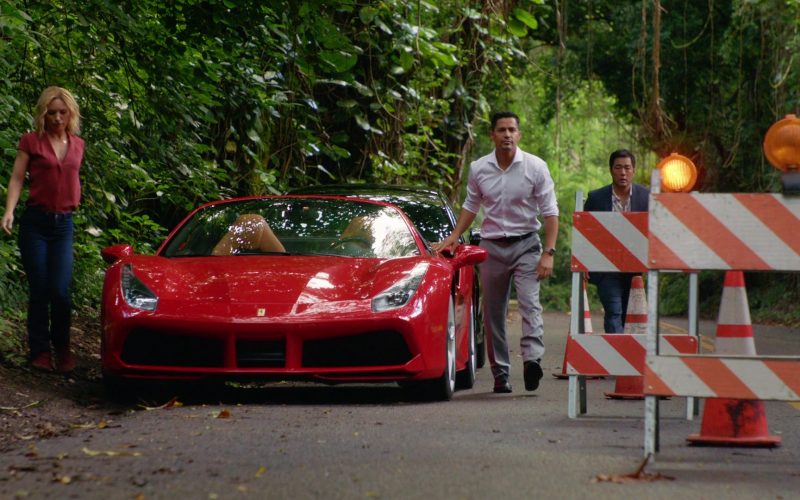 Ferrari Convertible Red Sports Car in Magnum P.I. Season 2 Episode 7 (1)