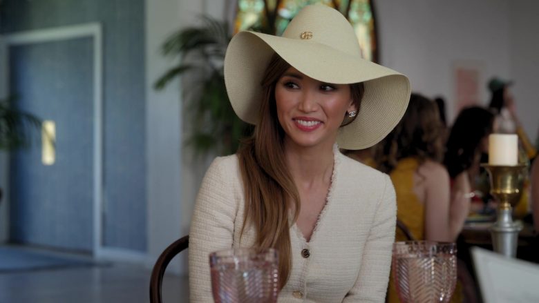 Gucci Wide Brim Hat Worn by Brenda Song as Madison Maxwell in Dollface Season 1 Episode 2 (1)