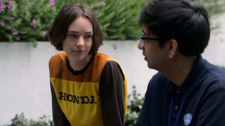 Honda Cropped Top Worn by Brigette Lundy-Paine as Casey Gardner in Atypical Season 3 Episode 8 (3)