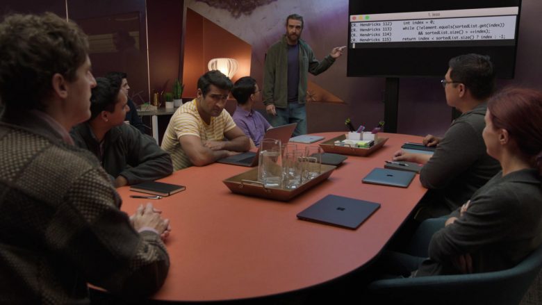 Microsoft Surface and Apple MacBook Laptops in Silicon Valley Season 6 Episode 4