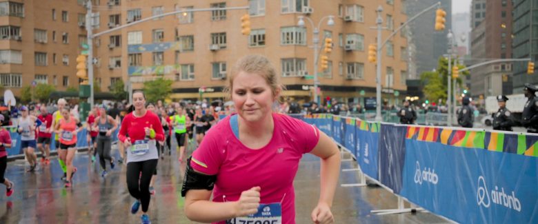 New Balance Pink T-Shirt Worn by Jillian Bell in Brittany Runs a Marathon (4)