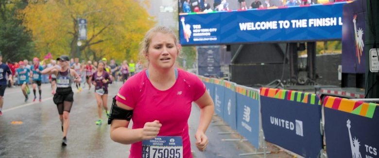 New Balance Pink T-Shirt Worn by Jillian Bell in Brittany Runs a Marathon (5)