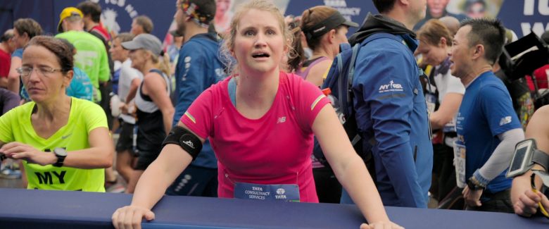 New Balance Pink T-Shirt Worn by Jillian Bell in Brittany Runs a Marathon (7)