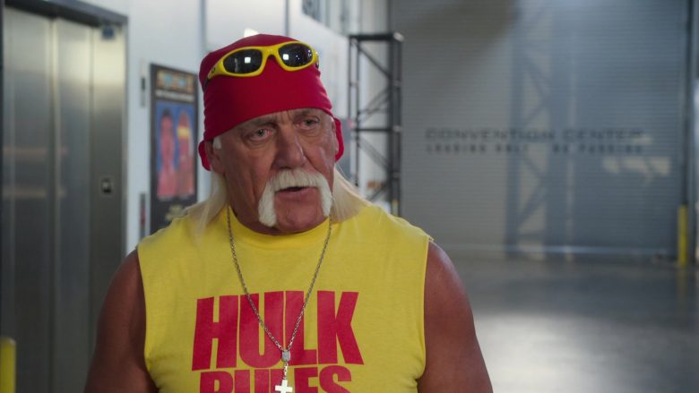 Oakley Yellow Sunglasses Worn by Hulk Hogan in The Goldbergs Season 7 Episode 7 (1)