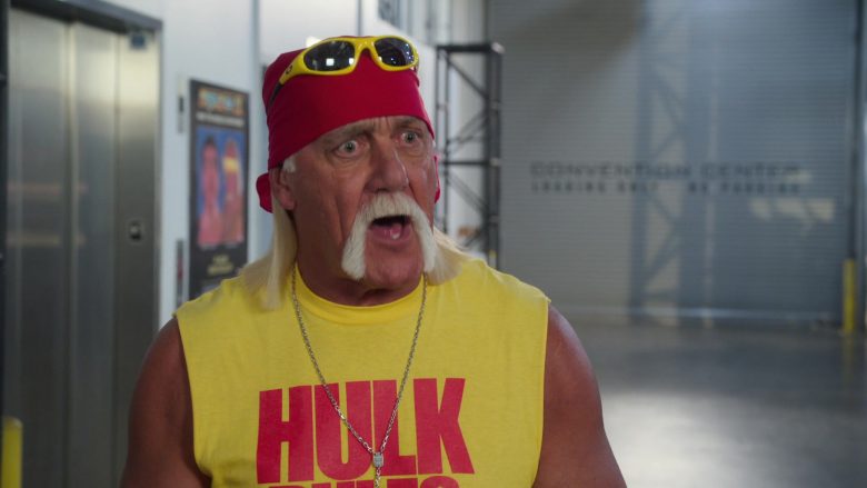 Oakley Yellow Sunglasses Worn by Hulk Hogan in The Goldbergs Season 7 Episode 7 (2)