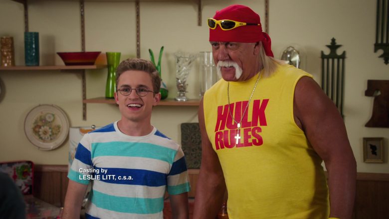 Oakley Yellow Sunglasses Worn by Hulk Hogan in The Goldbergs Season 7 Episode 7 (4)