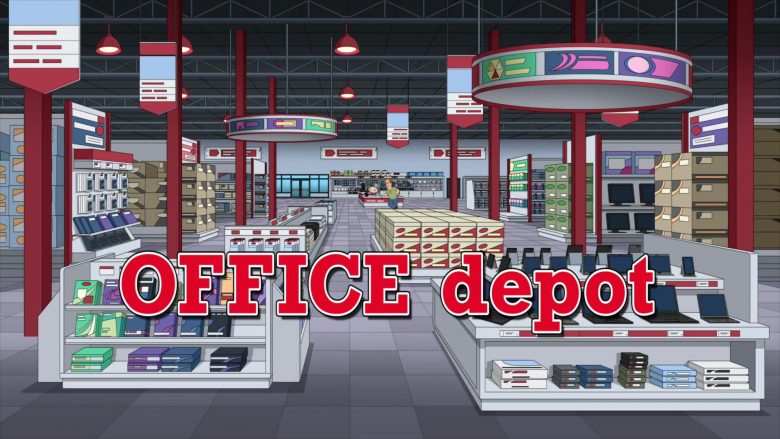 Office Depot Store in Family Guy Season 18 Episode 5 Cat Fight (3)