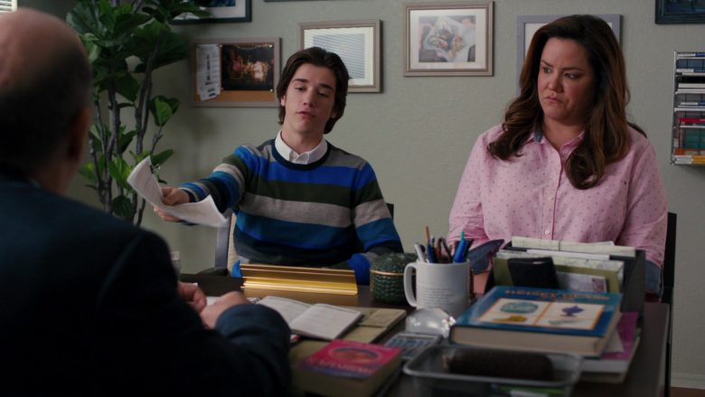 Tommy Hilfiger Pink Shirt Worn by Katy Mixon as Katie Otto in American Housewife Season 4 Episode 7 (1)