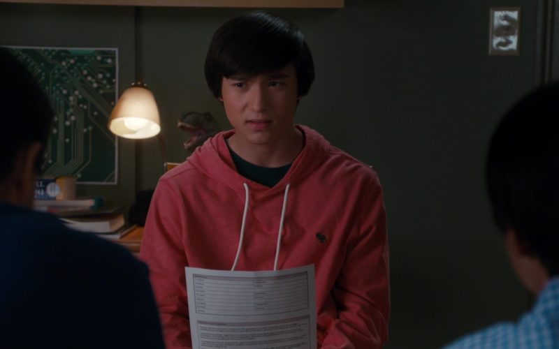 Abercrombie & Fitch Pink Hoodie For Men in Fresh Off the Boat Season 6 Episode 10 "Jessica Town" (2019)
