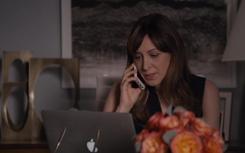 Apple MacBook Laptop Used by Natalie Gold as Rava Roy in Succession Season 1 Episode 7 Austerlitz