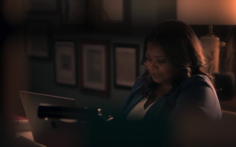 Apple MacBook Laptop Used by Octavia Spencer as Poppy Parnell in Truth Be Told Season 1 Episode 6 No Buried, Planted