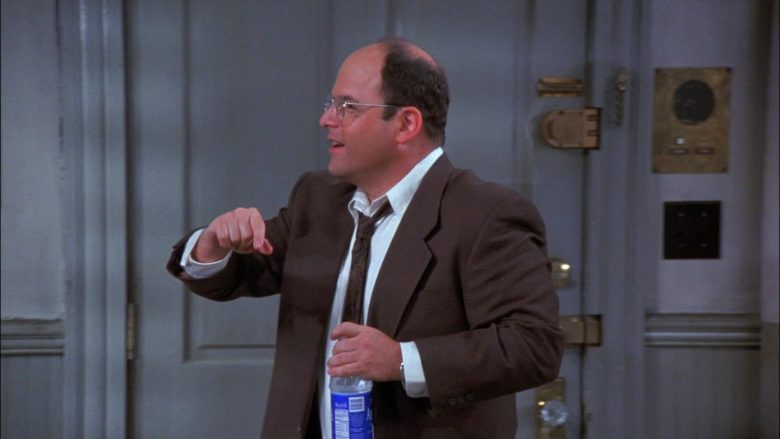 Aquafina Water Enjoyed by Jason Alexander as George Costanza in Seinfeld Season 8 Episode 1 (2)