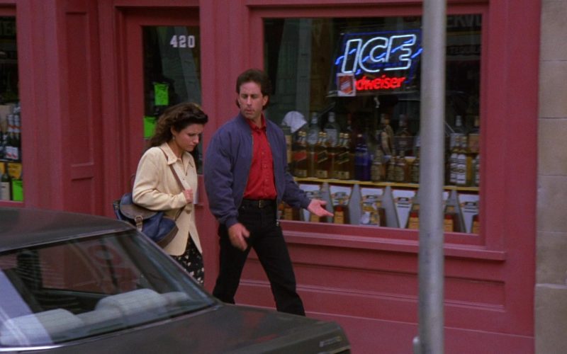 Budweiser Ice Draft Beer Sign in Seinfeld Season 6 Episode 2 The Big Salad