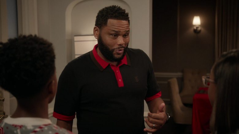 Burberry TB Monogram Polo Shirt Worn by Anthony Anderson as Andre ‘Dre' Johnson in Black-ish Season 6 Episode 10 (1)