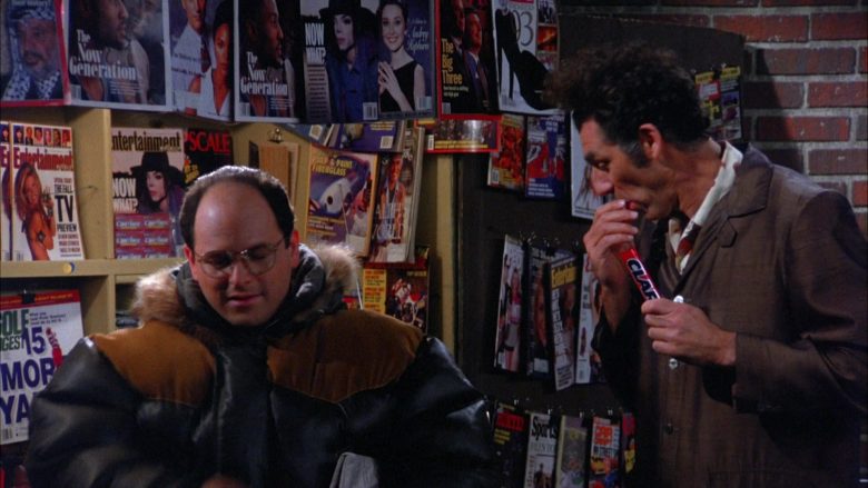 Clark Candy Bar Held by Michael Richards as Cosmo Kramer in Seinfeld Season 5 Episode 13 (2)
