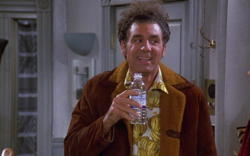 Dannon Water Enjoyed by Michael Richards as Cosmo Kramer in Seinfeld Season 9 Episode 10