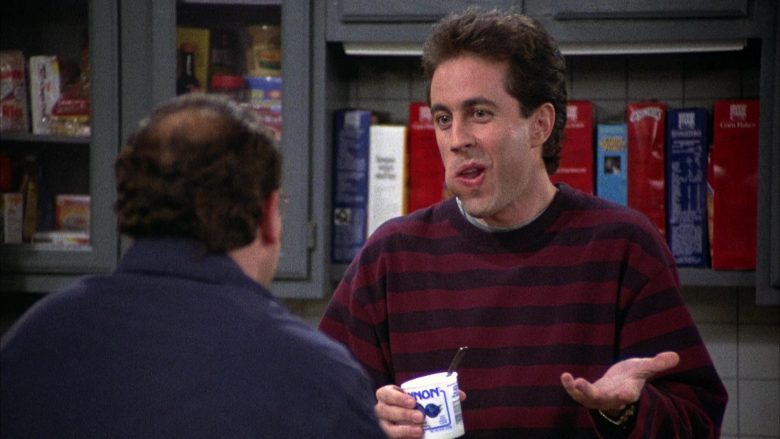 Dannon Yogurt Enjoyed by Jerry Seinfeld in Seinfeld Season 2 Episode 1 (1)