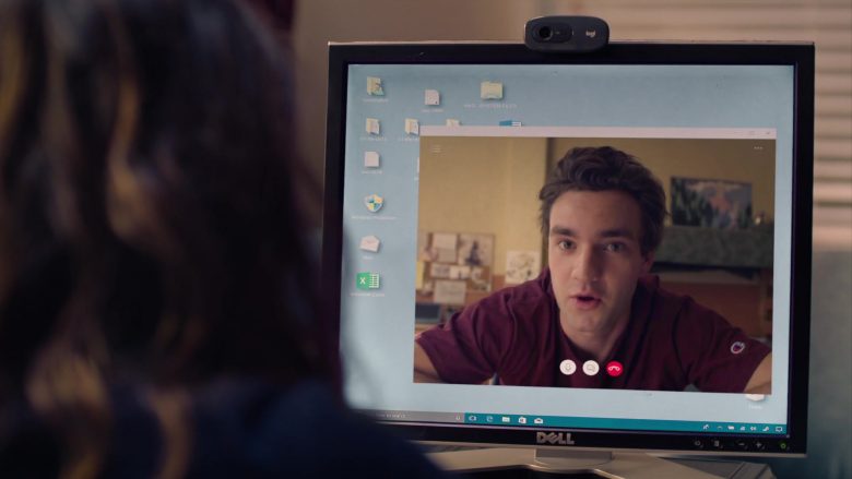 Dell Monitor And Logitech Webcam Used by Kathryn Hahn in Mrs. Fletcher Season 1 Episode 6