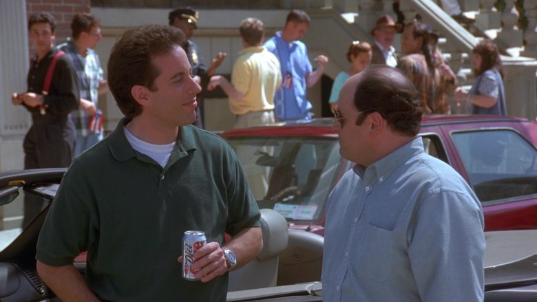 Diet Coke Can Held by Jerry Seinfeld in Seinfeld Season 9 Episode 20 The Puerto Rican Day (1)