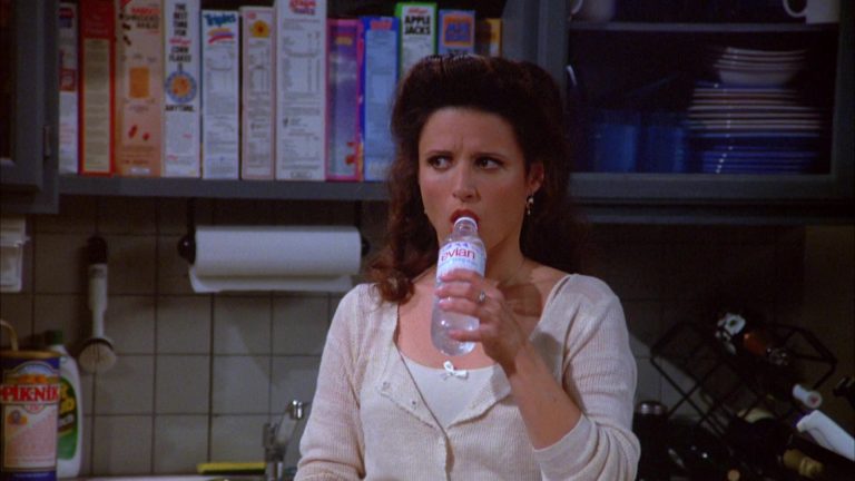 Evian Bottled Water Held By Julia Louis-Dreyfus As Elaine Benes In ...