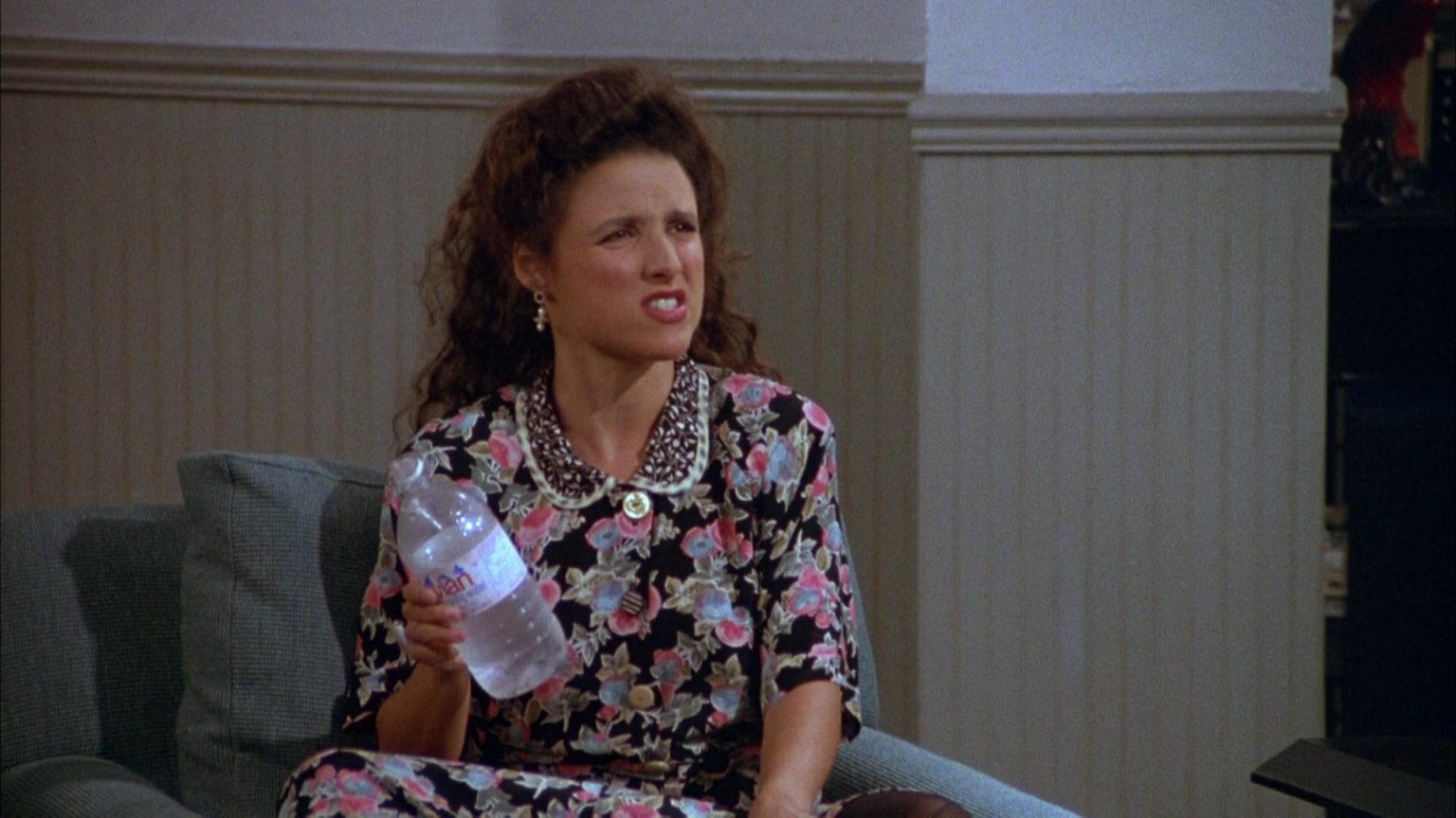 Films Et Séries Tv Avec Julia Louis-dreyfus Evian Water Enjoyed By Julia Louis-Dreyfus As Elaine Benes In Seinfeld