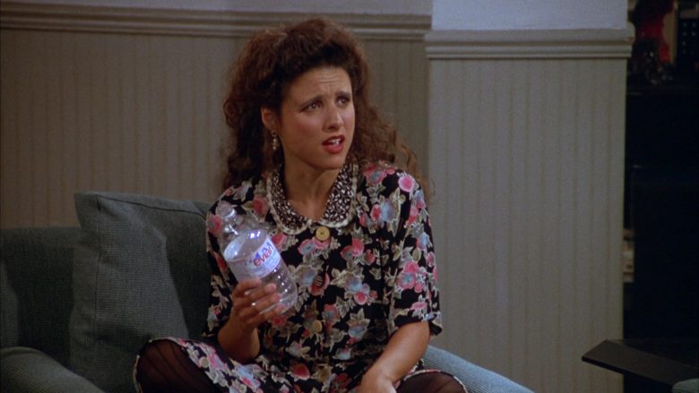 Evian Water Enjoyed by Julia Louis-Dreyfus as Elaine Benes in Seinfeld Season 3 Episode 1 (4)
