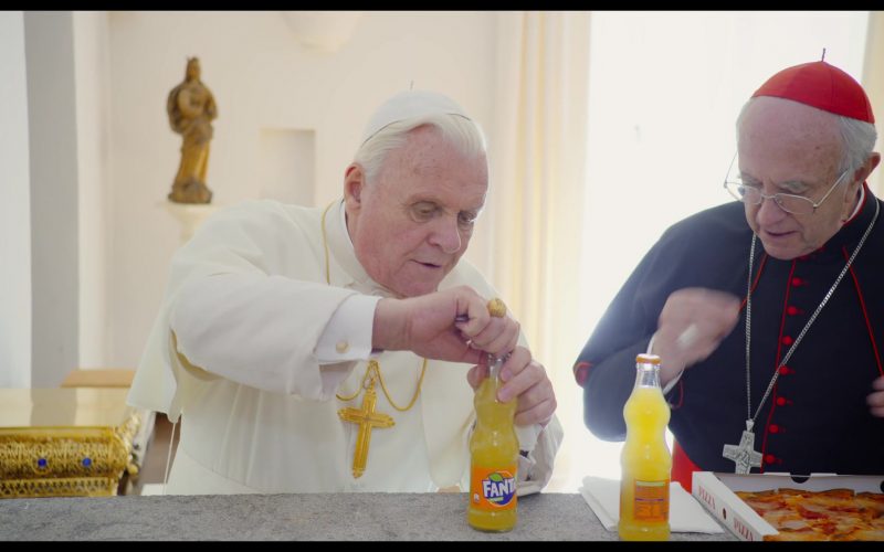 Fanta Orange Soda Enjoyed by Jonathan Pryce & Anthony Hopkins in The Two Popes (1)