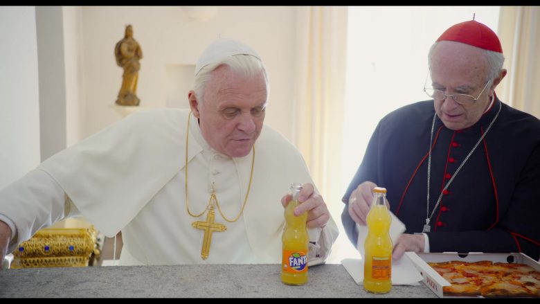 Fanta Orange Soda Enjoyed by Jonathan Pryce & Anthony Hopkins in The Two Popes (2)