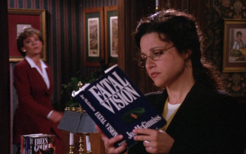 Fatal Vision controversy Book by Joe McGinniss Held by Julia Louis-Dreyfus as Elaine Benes in Seinfeld Season 6 Episode 22