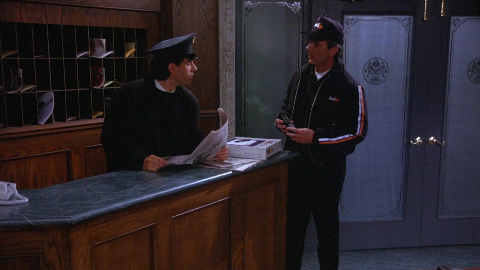FedEx In Seinfeld Season 6 Episode 18 "The Doorman" (1995)