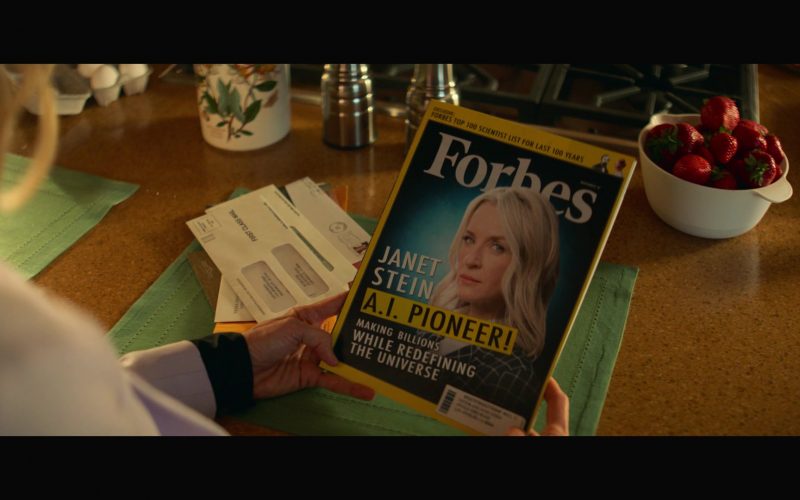 Forbes Magazine Held by Ever Carradine as Janet Stein in Runaways Season 3 Episode 1 Smoke and Mirrors
