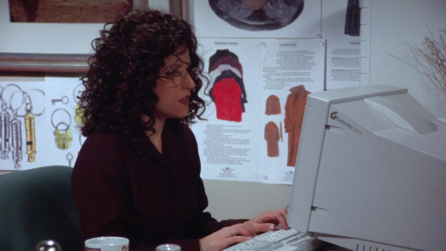 Gateway Monitor Used By Julia LouisDreyfus As Elaine Benes In Seinfeld