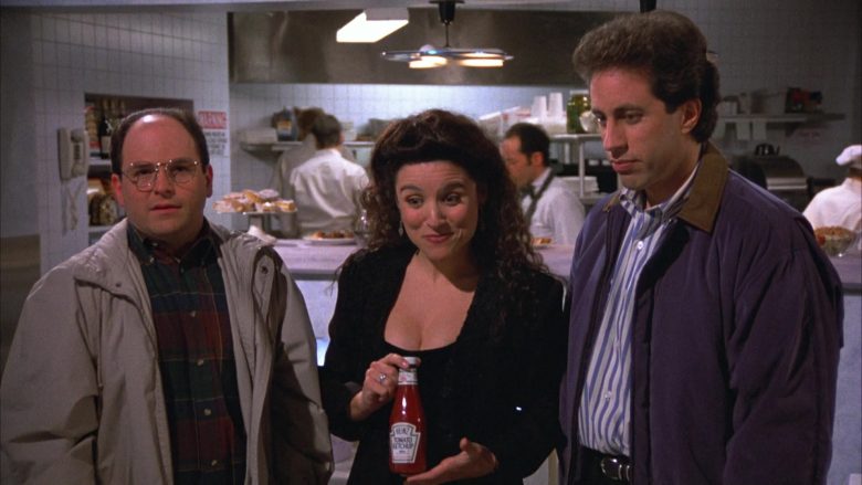 Heinz Ketchup Held by Julia Louis-Dreyfus as Elaine Benes in Seinfeld Season 4 Episode 16 (1)
