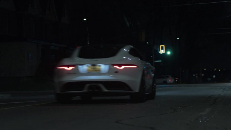 Jaguar F-Type White Car in V Wars Season 1 Episode 1 (1)