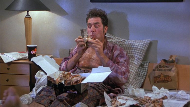 Kenny Rogers Roasters Food Enjoyed by Michael Richards as Cosmo Kramer in Seinfeld Season 8 Episode 8 The Chicken Roaster (1)