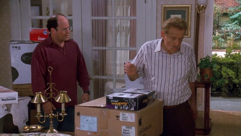 Microsoft SideWinder Gamepad and Apple Computer Box in Seinfeld Season 9 Episode 3 The Serenity Now (2)