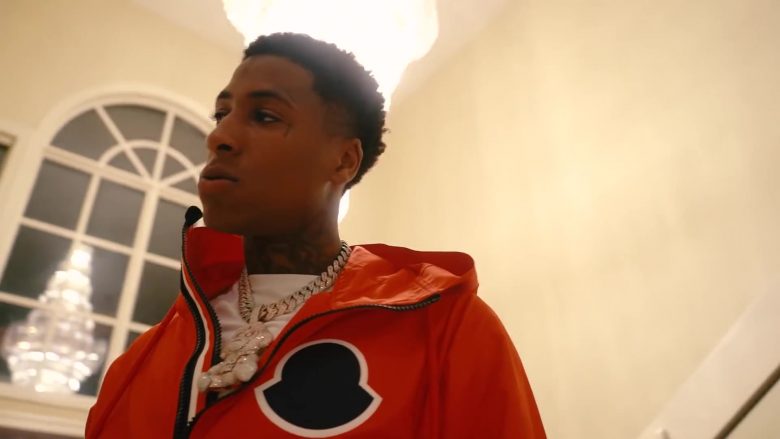 Moncler Orange Jacket Worn by NBA YoungBoy in Dirty lyanna (5)